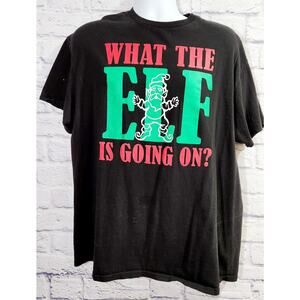 Delta Black Red Green What The Elf Is Going On? Graphic Shirt XL Lightweight